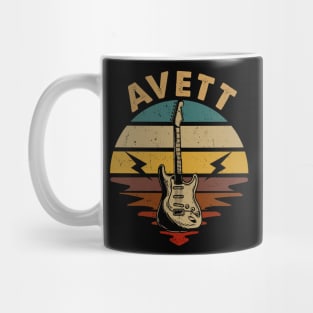 Vintage Guitar Proud To Be Avett Name Retro Mug